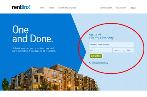 RentLinx Home Page